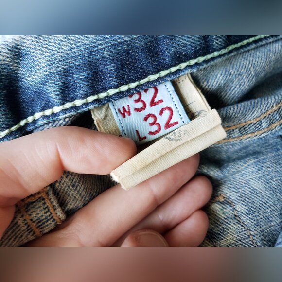 Abercrombie & Fitch Vintage Distressed Blue Jeans (32x32) Y2K - Picture 10 of 10